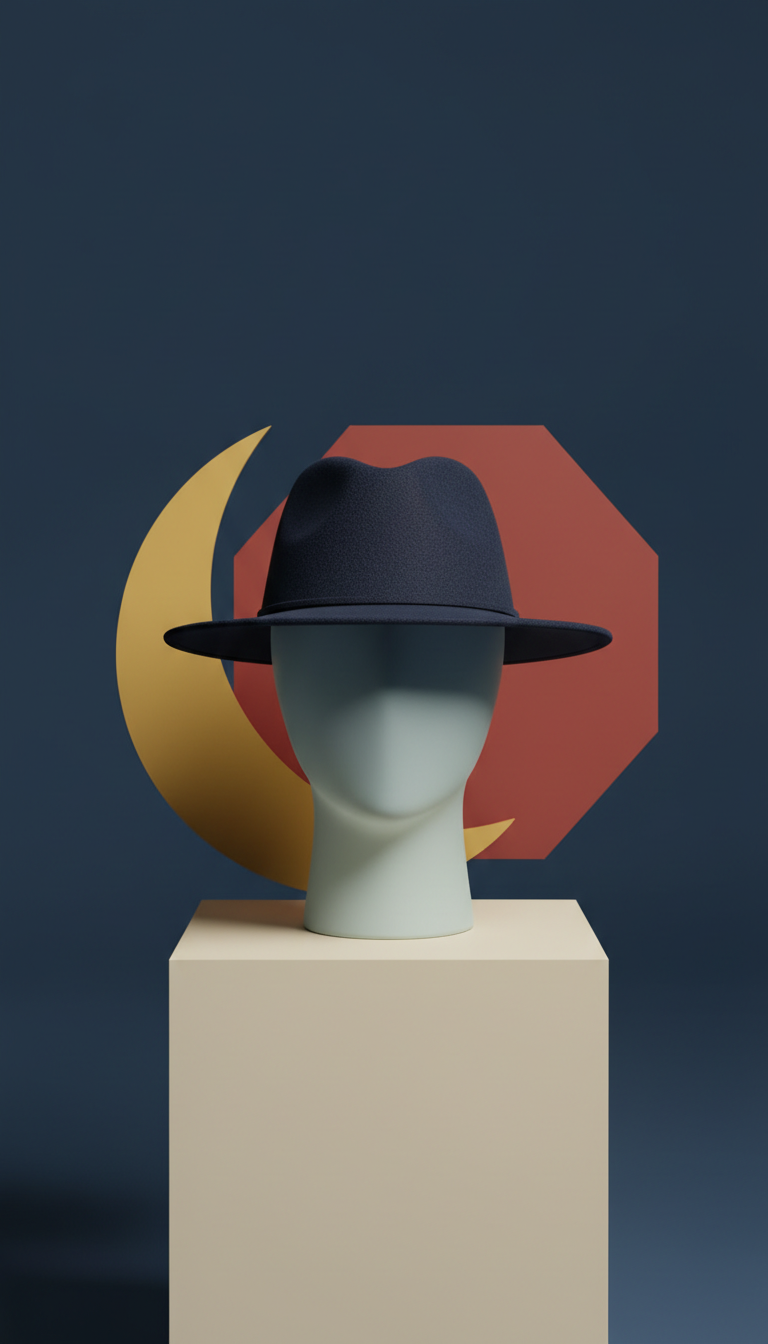 Midnight Blue Structured Trilby