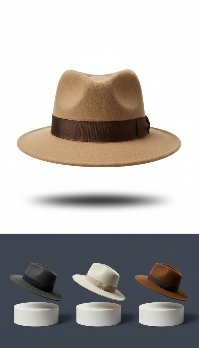 Classic Felt Fedora with Grosgrain Band