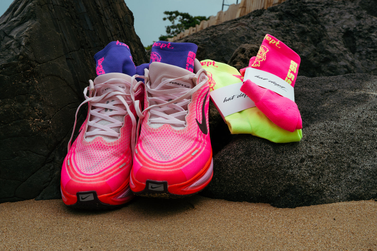 Pink Pulse🩷, Volt⚡️, Nova💜 running socks