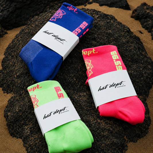 Pink Pulse🩷, Volt⚡️, Nova💜 running socks