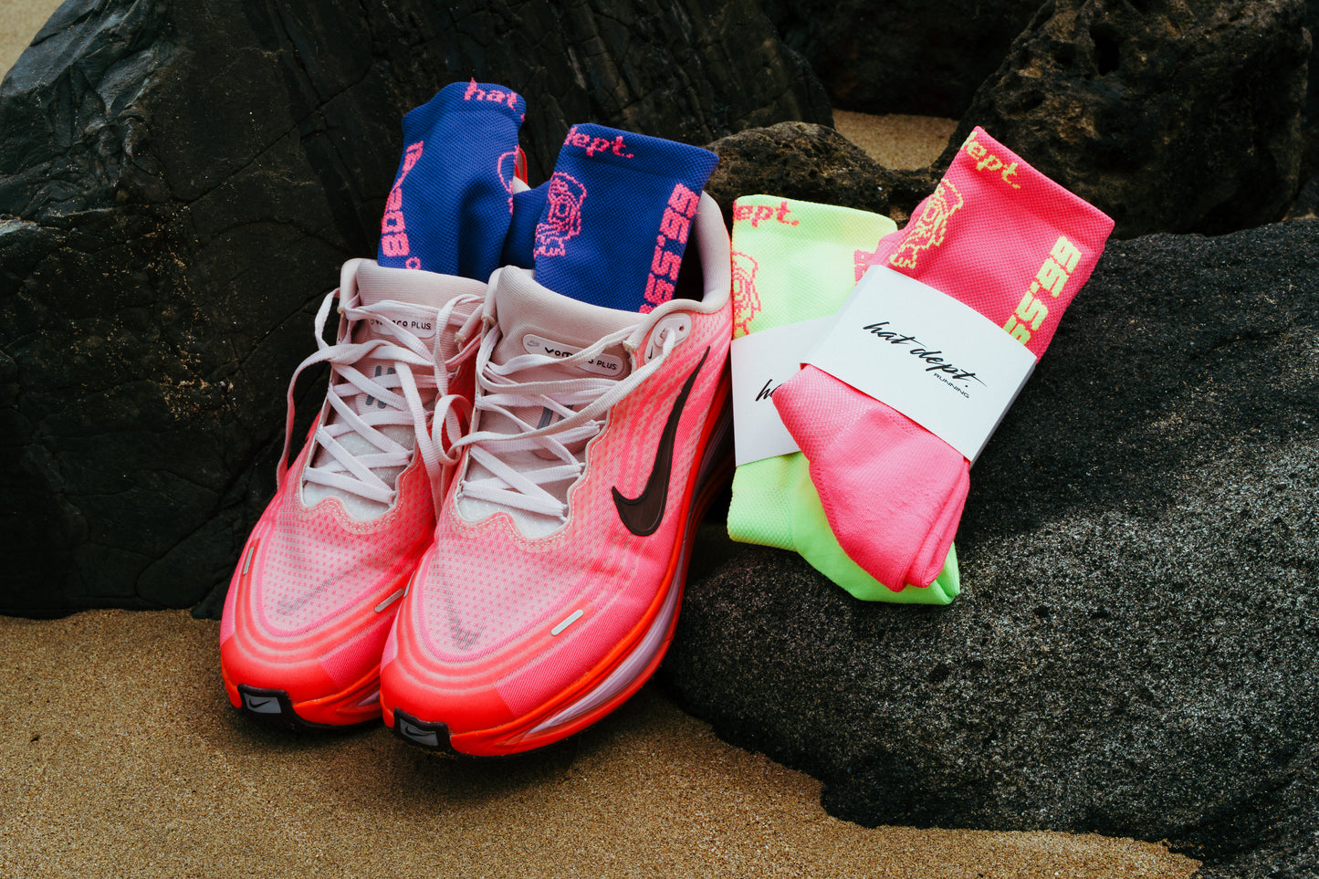 Pink Pulse🩷, Volt⚡️, Nova💜 running socks