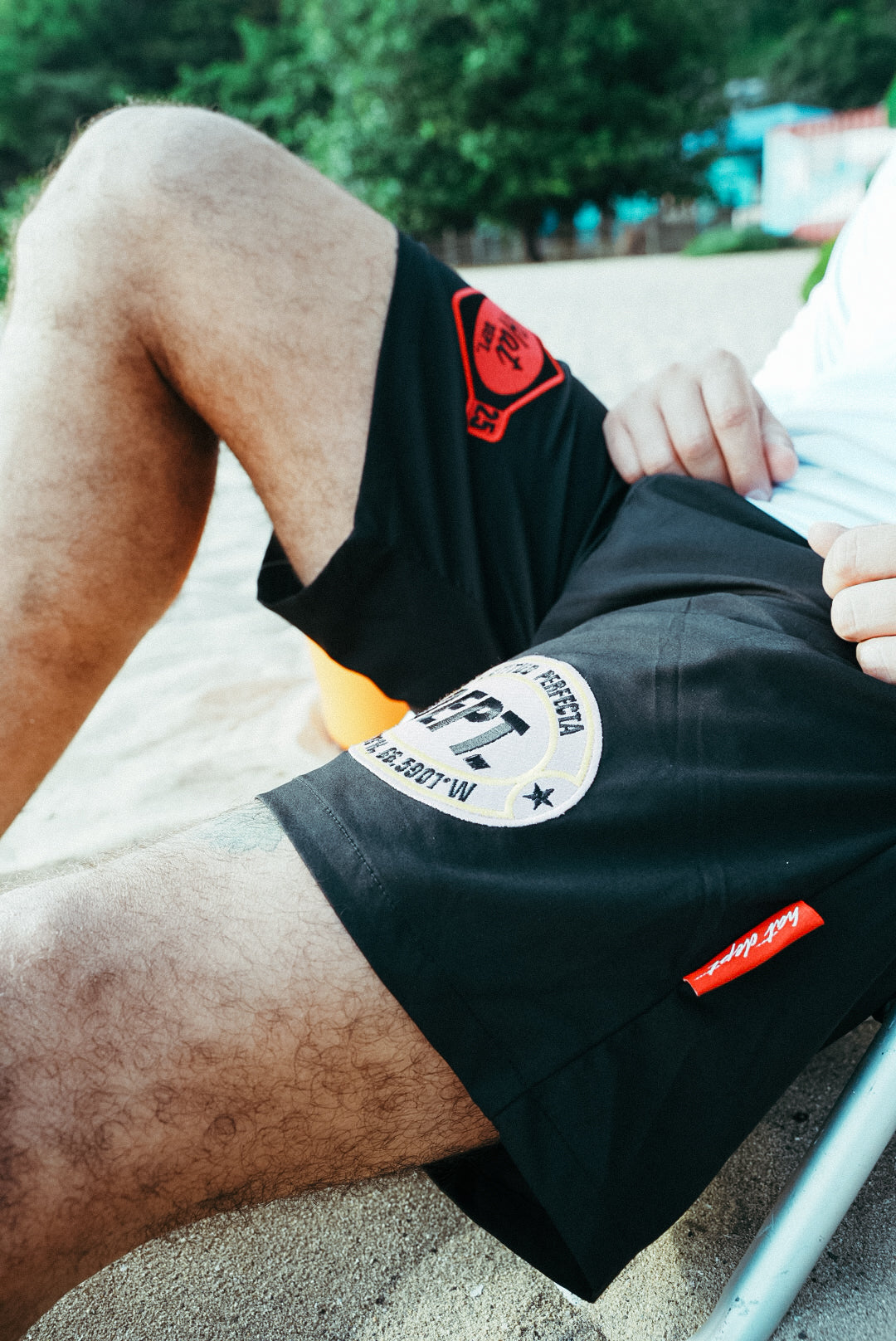 Colored Embroidery patch logo swimshort🩳🌊