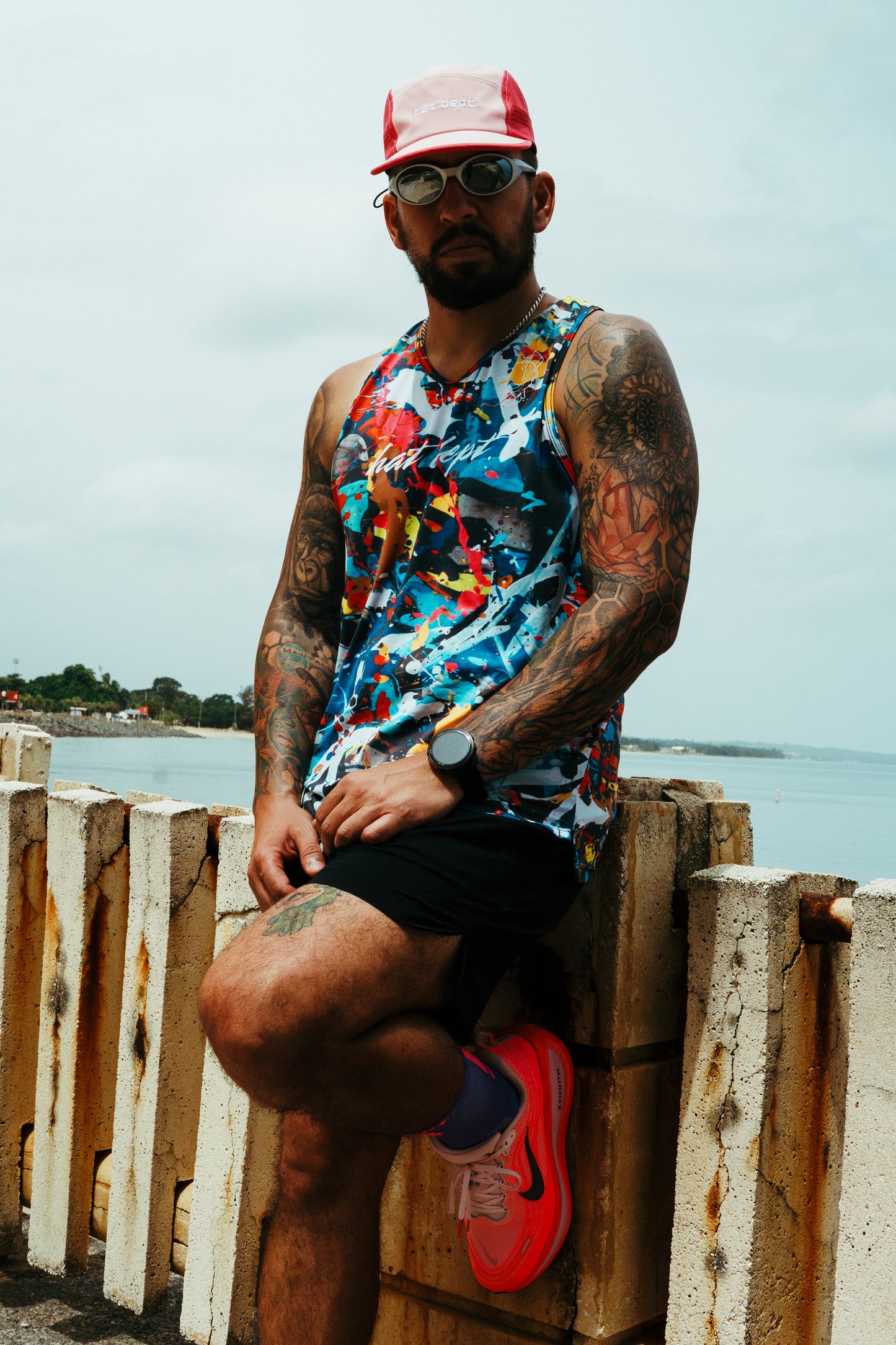 Men Urban Splash running tank🎽